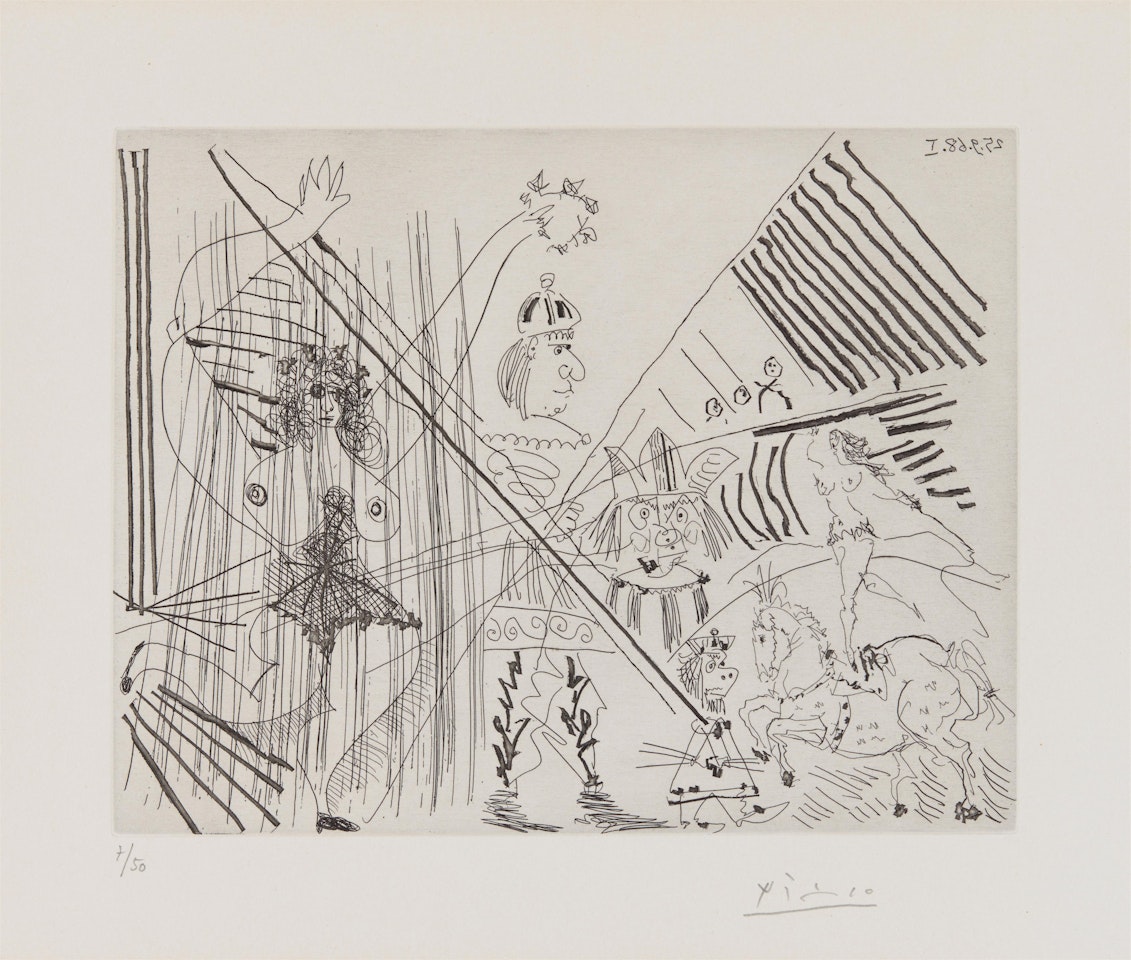 Homme moyenâgeux au Cirque by Pablo Picasso