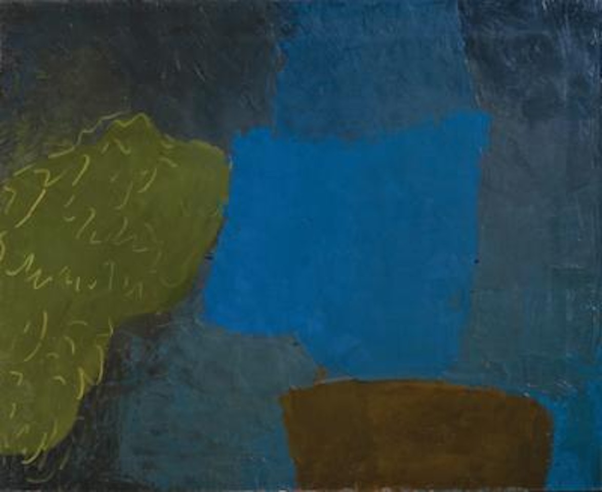 Pianta e spazio azzurro by Alfredo Chighine