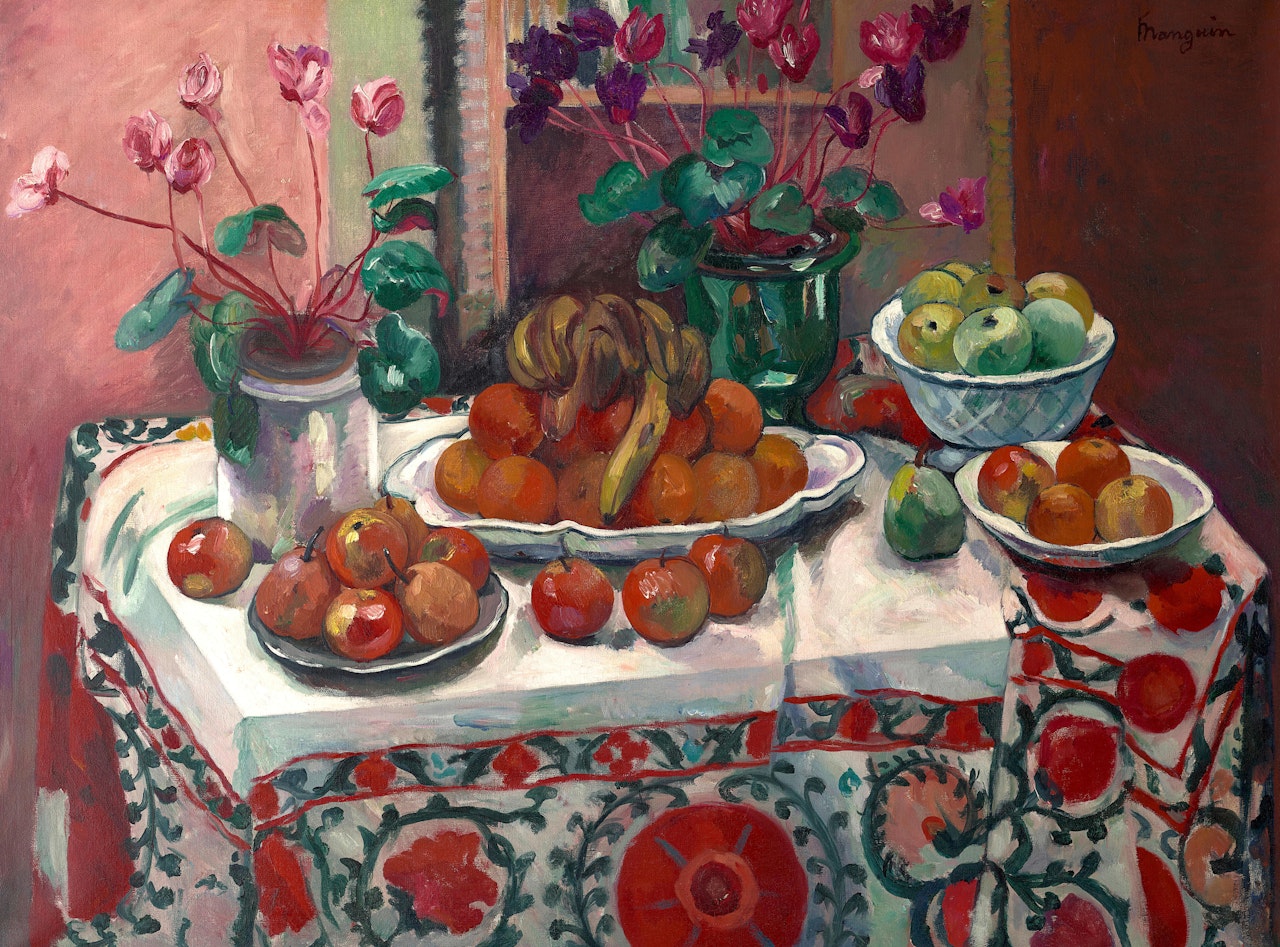 Nature morte aux cyclamens by Henri Manguin
