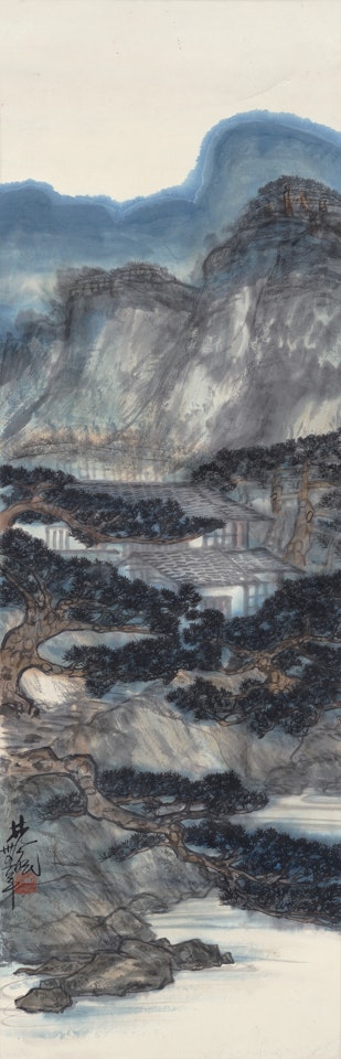 Cottages in the Pine Mountains by Lin Fengmian