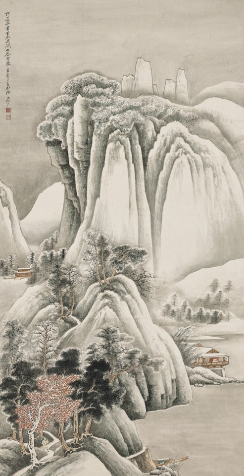 Heavy Snow on a Mountain Pass by Zhang Daqian
