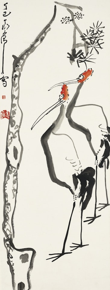 Two Cranes by Ding Yanyong