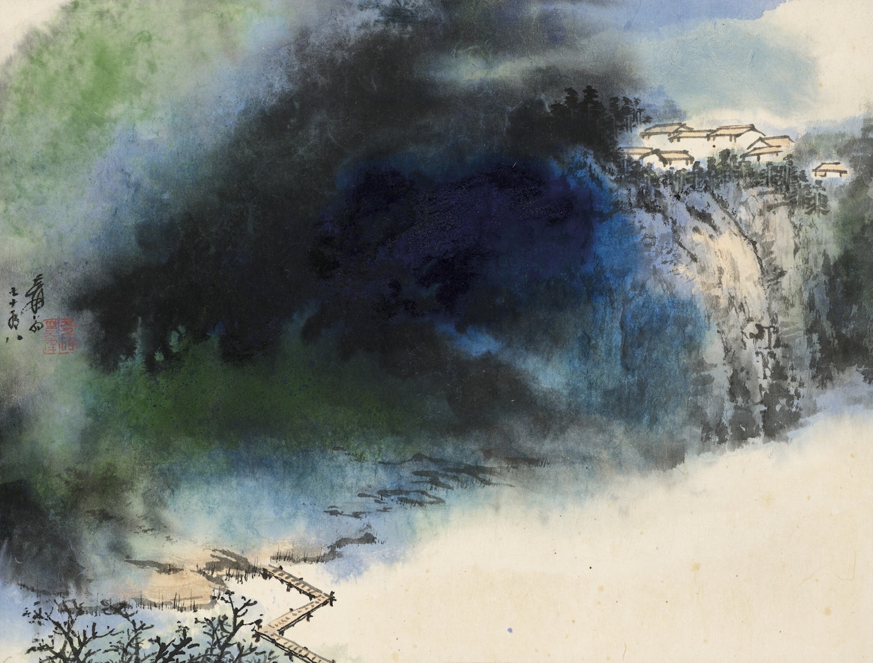 Splashed-Colour Landscape by Zhang Daqian