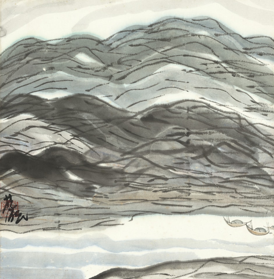 Boats on the River by Lin Fengmian
