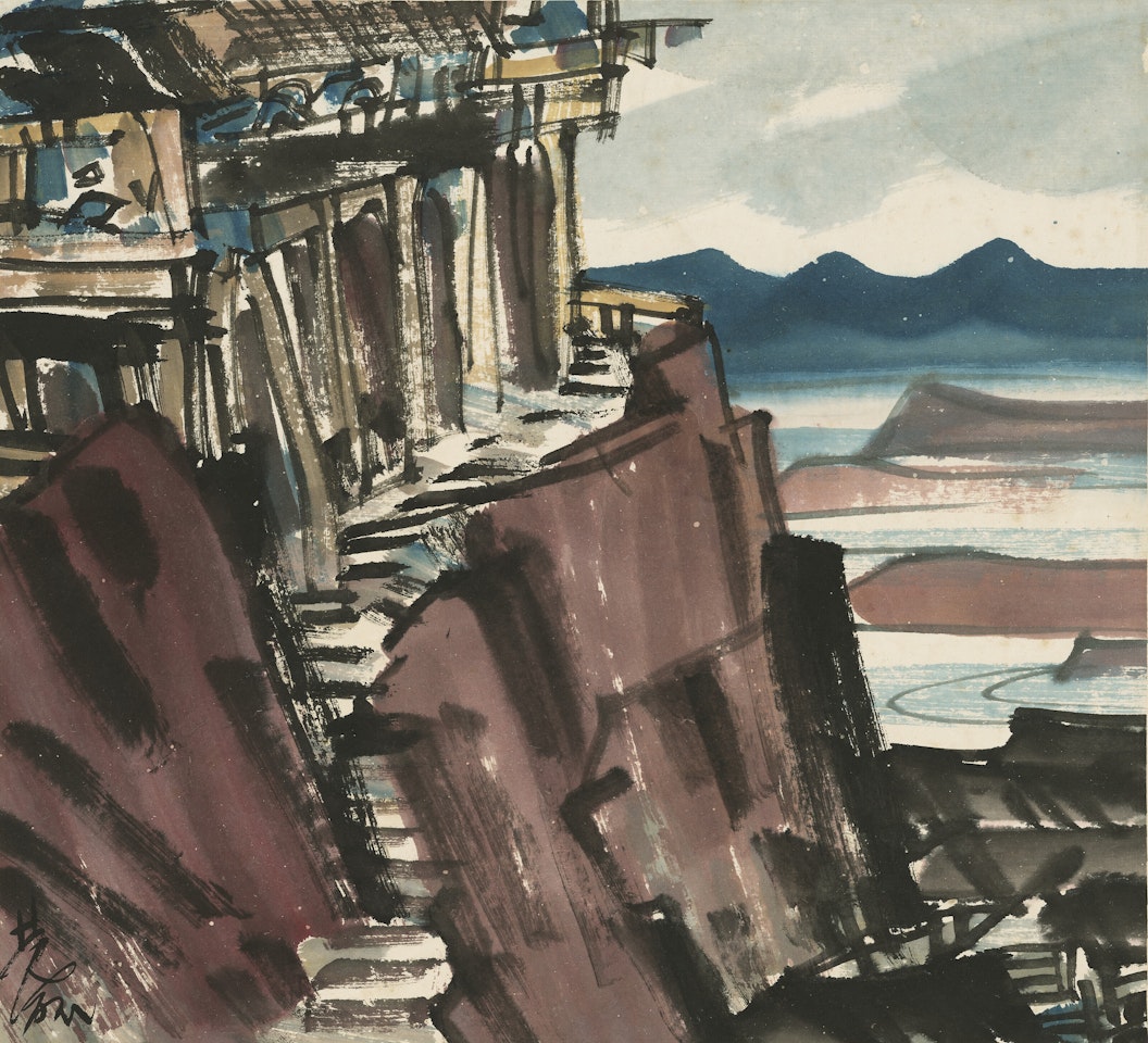Coastal Village by Lin Fengmian