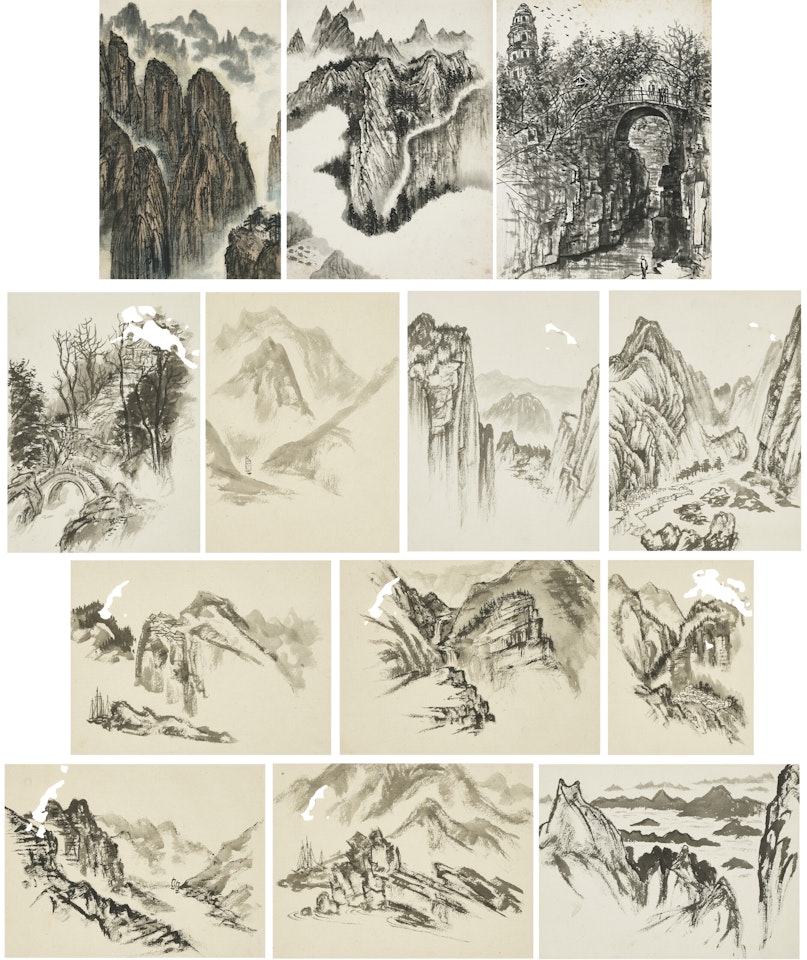 Landscape Drafts by Li Keran