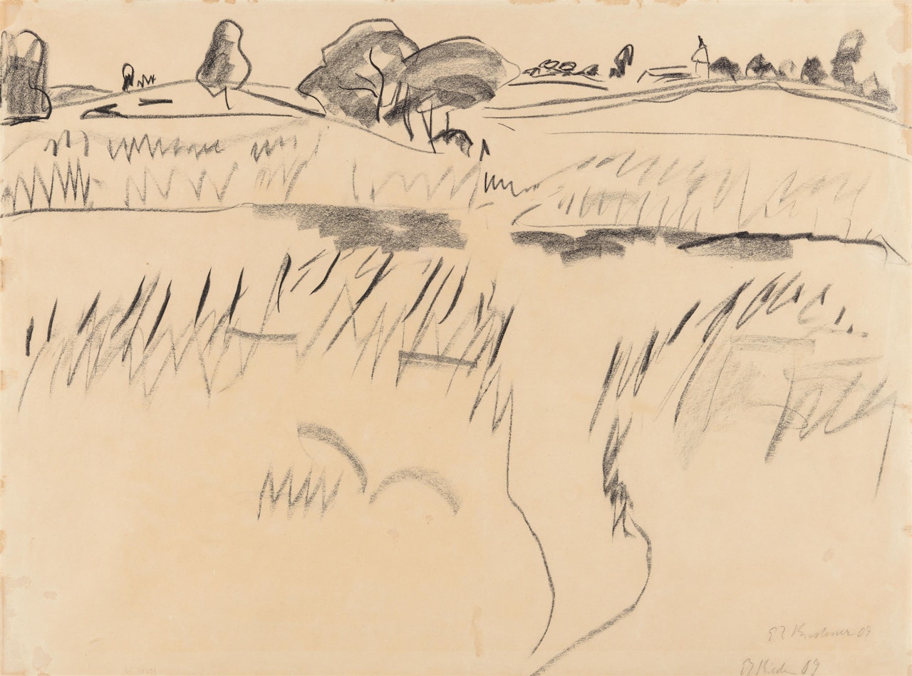 Schilflandschaft (An den Moritzburger Teichen). by Ernst Ludwig Kirchner