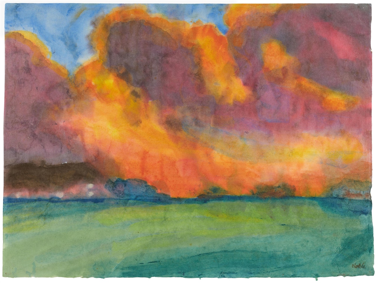Abend über Nordfriesland by Emil Nolde