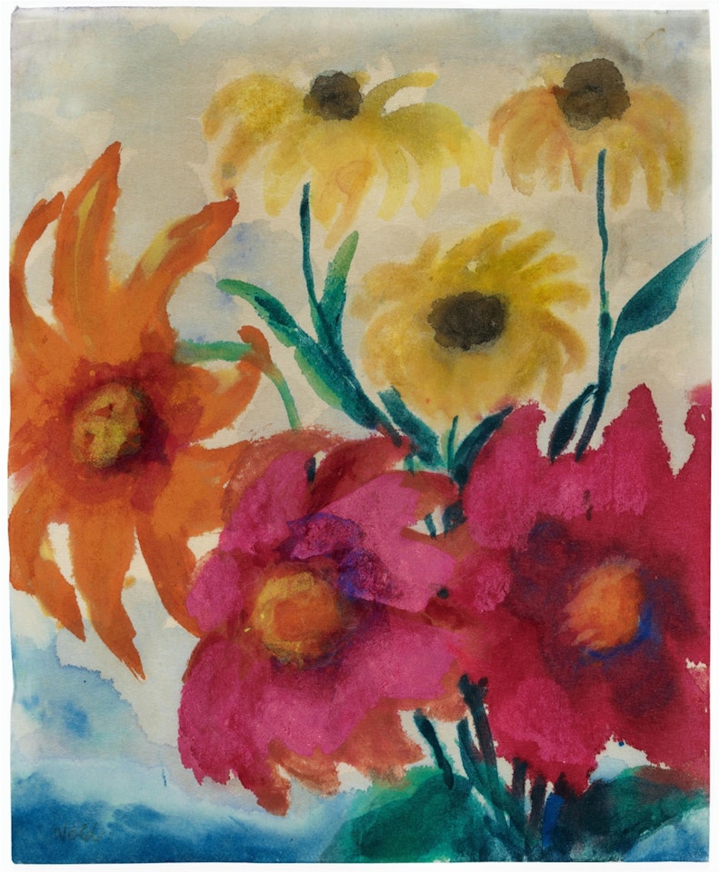 Rote Dahlien by Emil Nolde
