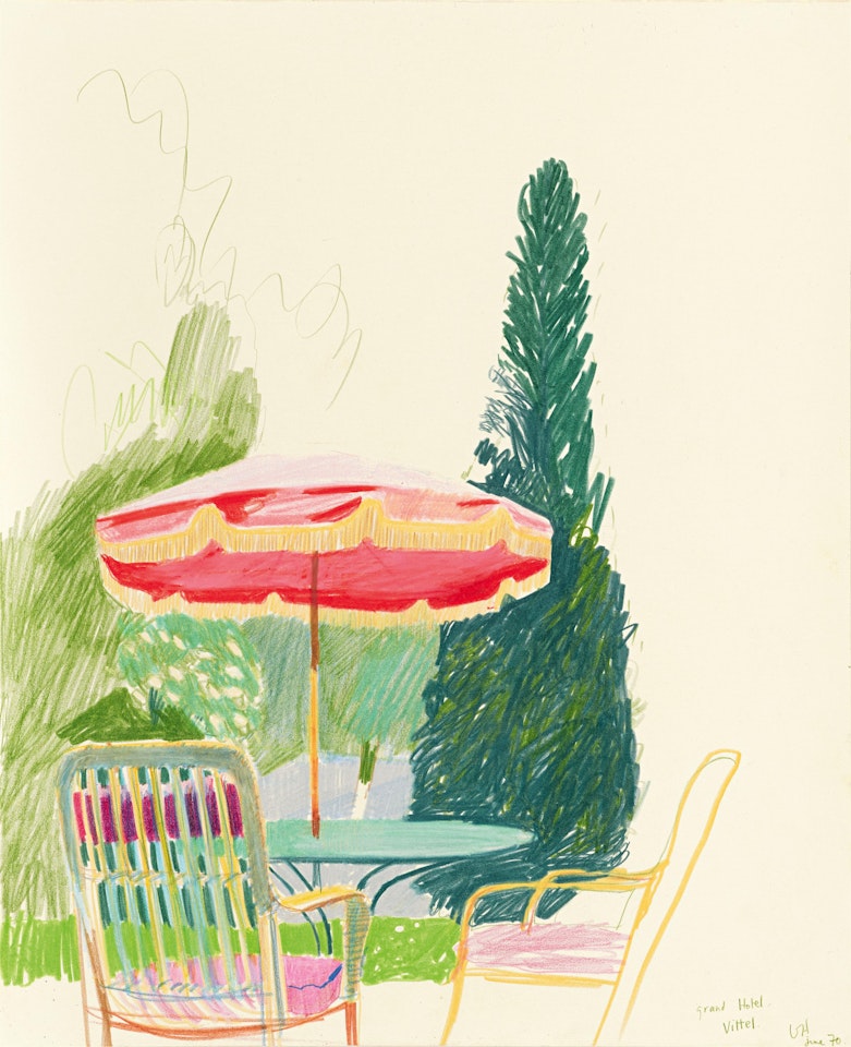 Grand Hotel Terrace, Vittel by David Hockney