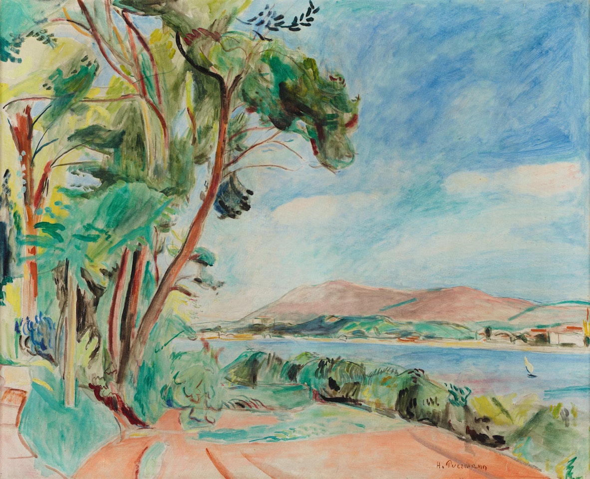 Uferlandschaft bei Hendaye by Hans Purrmann