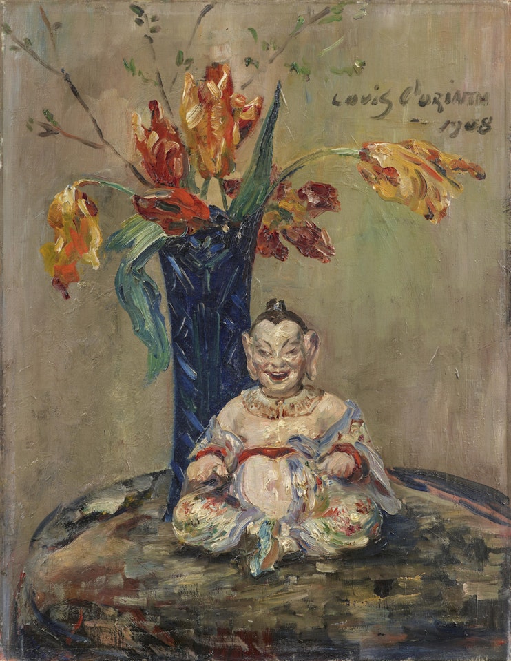 Pagode mit Blumen by Lovis Corinth