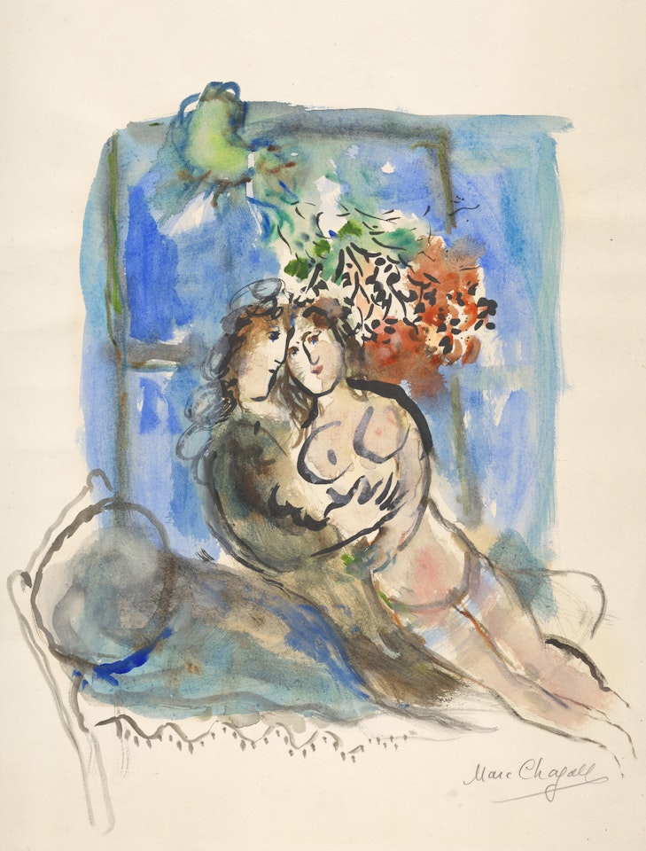 Variante du 'Square de Paris' (M. 573) by Marc Chagall