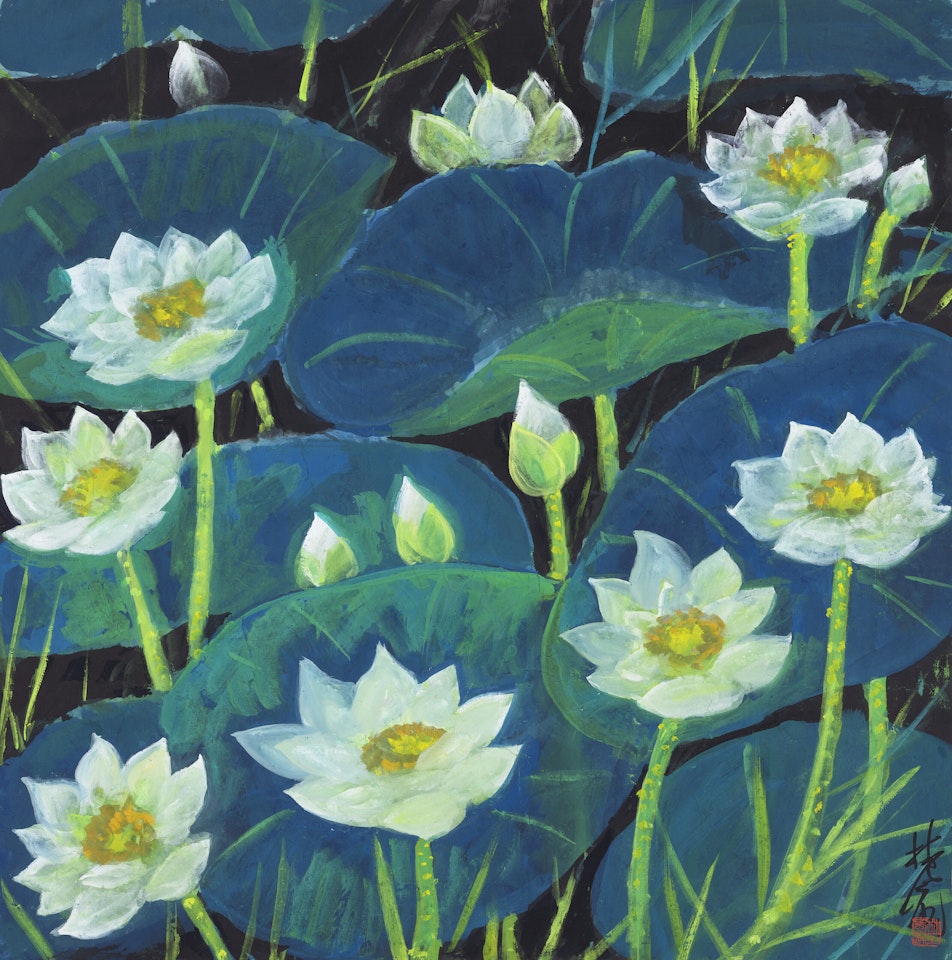 Lotus Pond by Lin Fengmian