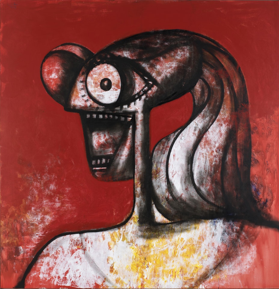 Red Screaming Woman by George Condo