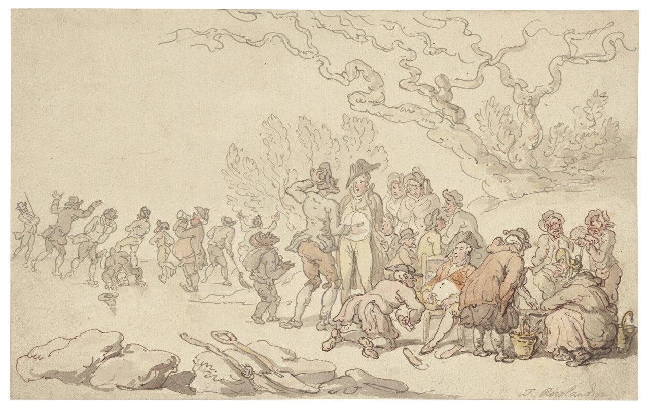 Skating on the Serpentine by Thomas Rowlandson