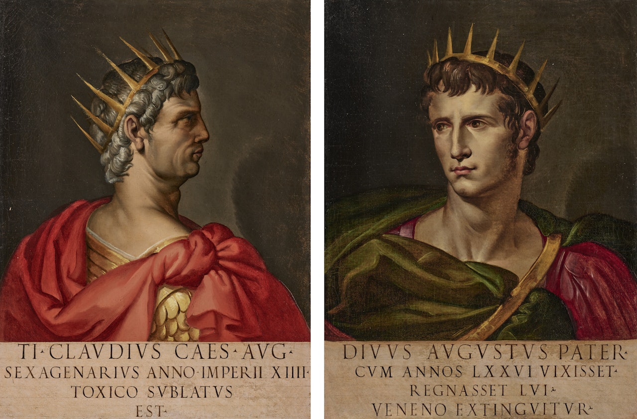 The Emperor Augustus; and the Emperor Claudius by Bartolomeo Passarotti