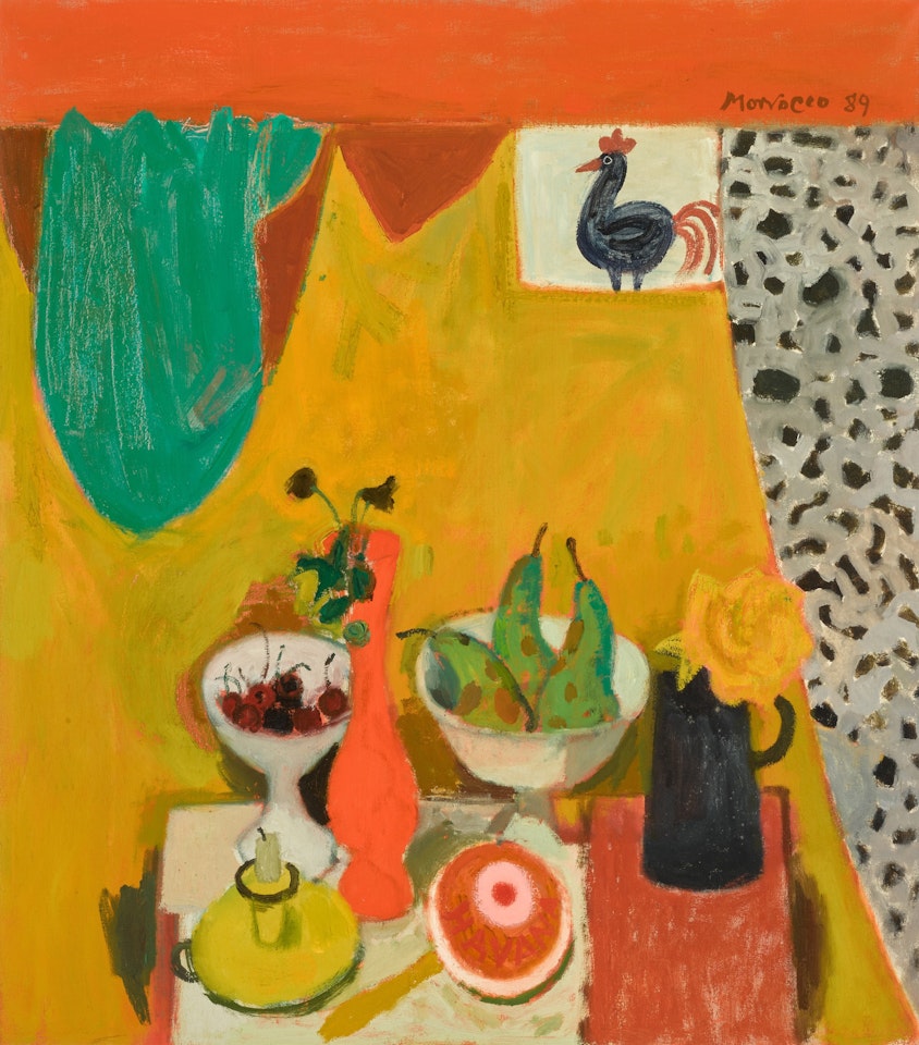 Still Life with Cockerel by Alberto Morrocco
