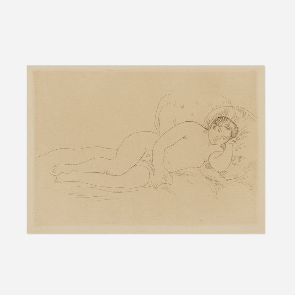 Femme nue couchée (Tournée à droite) by Pierre-Auguste Renoir