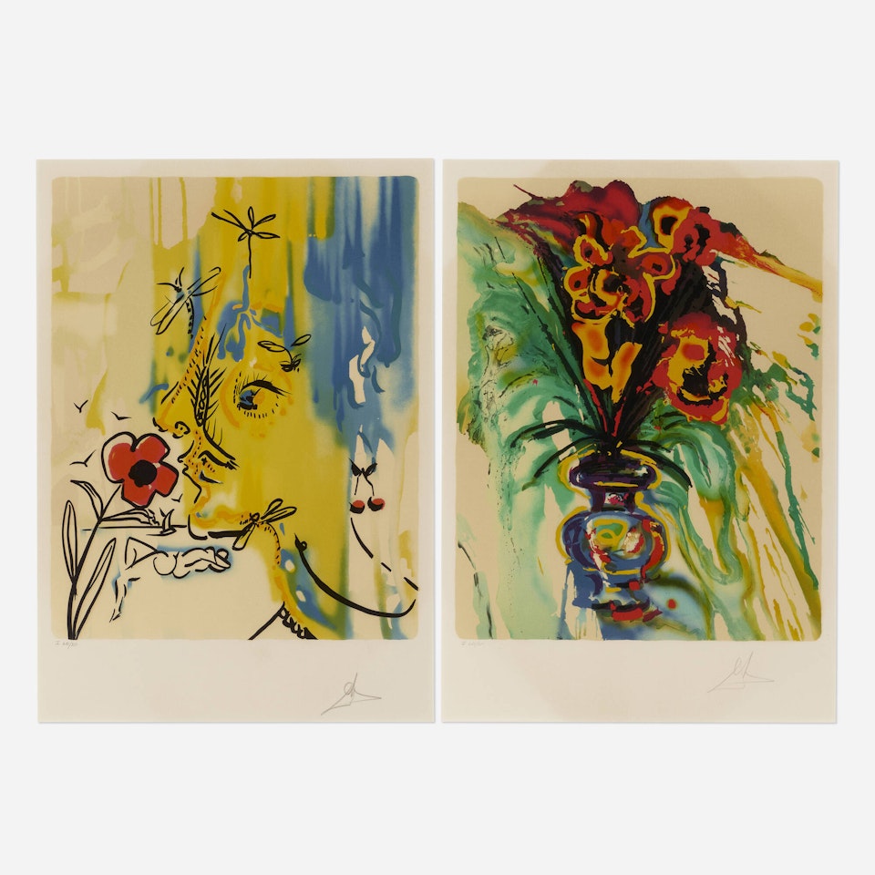 Fleurs surréalistes suite by Salvador Dali