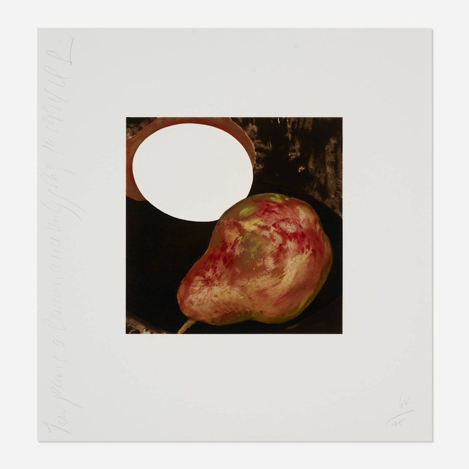 Two Pears, a Lemon and an Egg (from the Fruit and Flowers suite) by Donald Sultan
