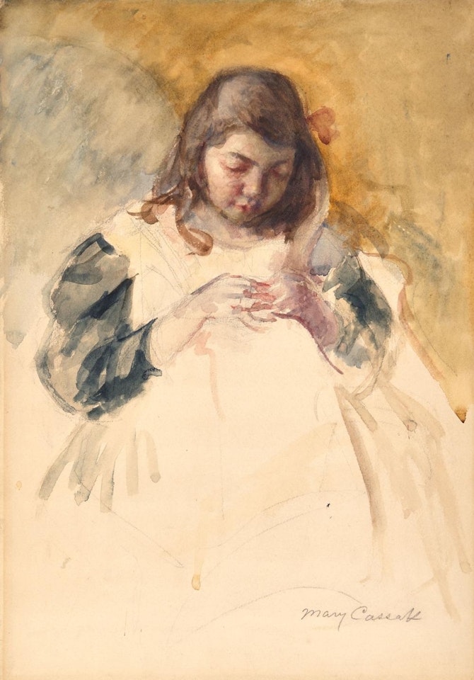 Françoise Sewing (No. 2) by Mary Cassatt
