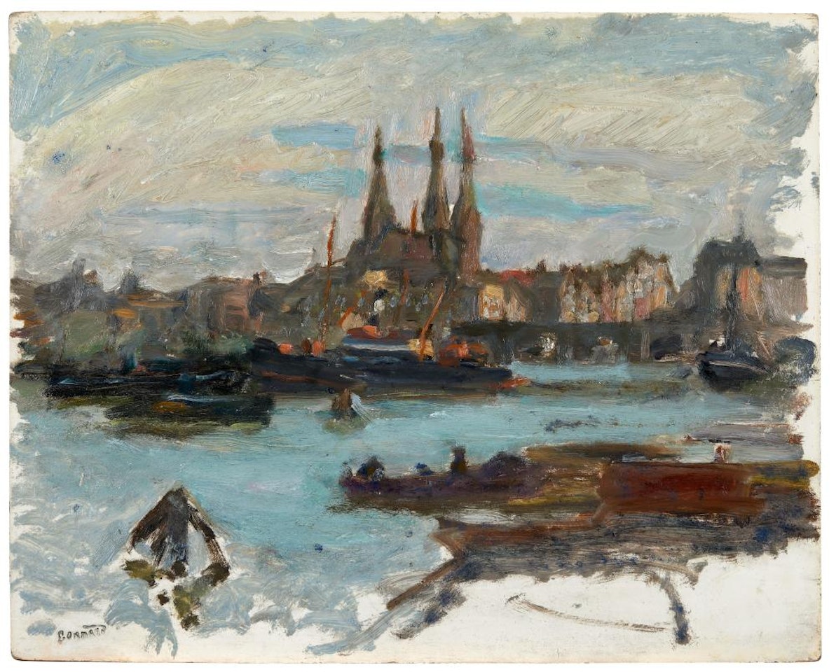 Vue d'une ville maritime, ou Anvers - circa by Pierre Bonnard