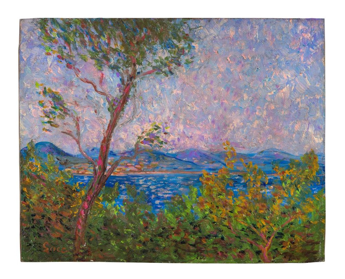 Saint-Tropez au bord de la mer Méditerranée  by Maximilien Luce