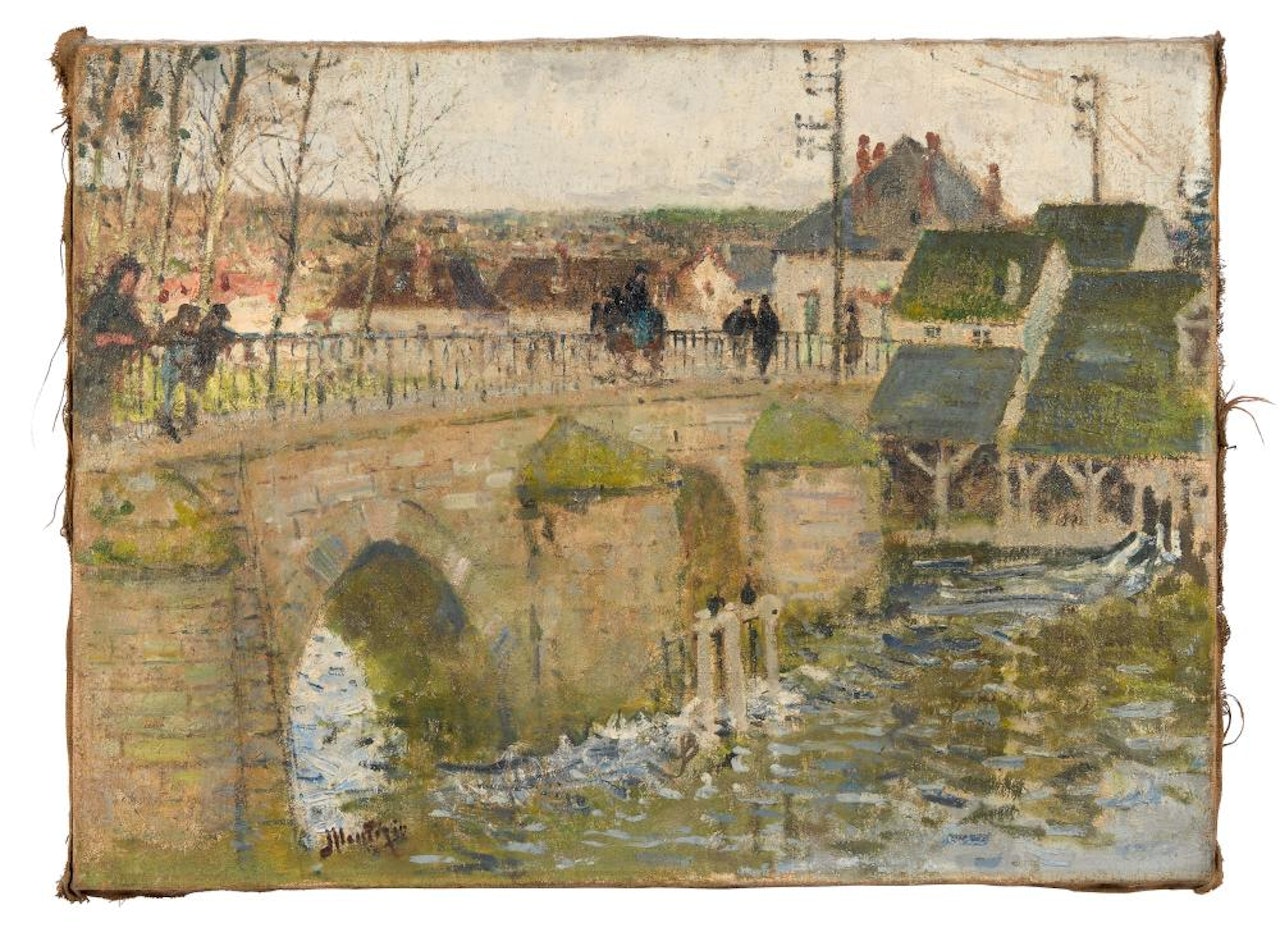 Le pont de Moret by Pierre Eugène Montezin