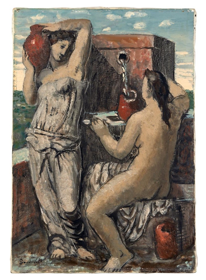 Femmes à la fontaine  by Jean Souverbie