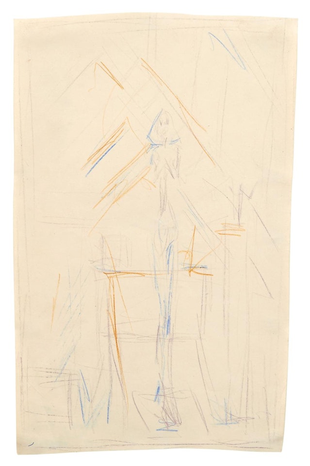 Sans titre (Figure debout dans l'atelier)  by Alberto Giacometti