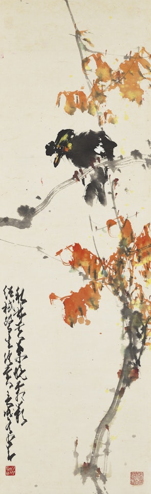 Black Bird and Maple by Zhao Shao'ang