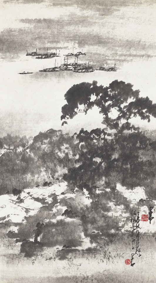 Boats by the River Bank by Zhao Shao'ang