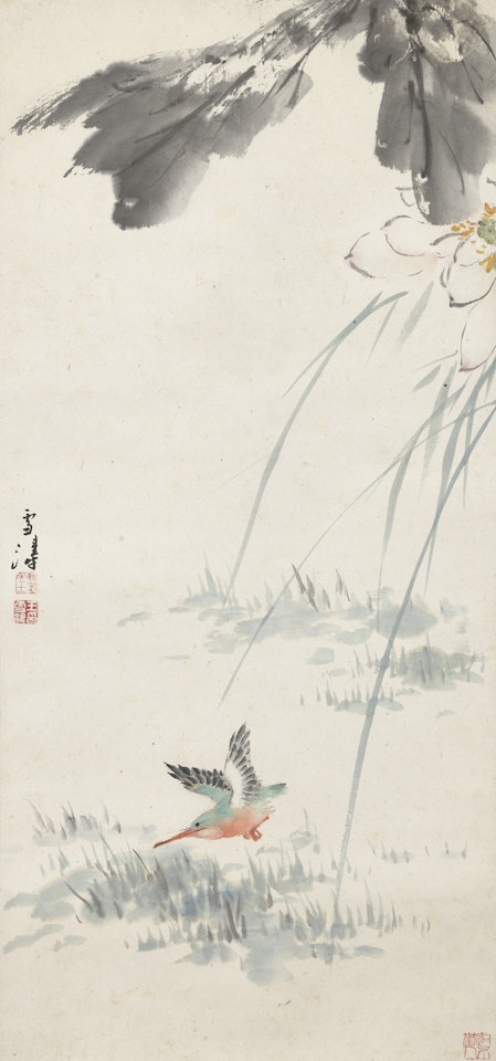 Bird and Lotus by Wang Xuetao