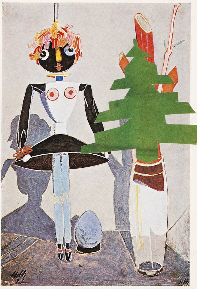 Balsamine mit Tannenbaum by Hannah Höch
