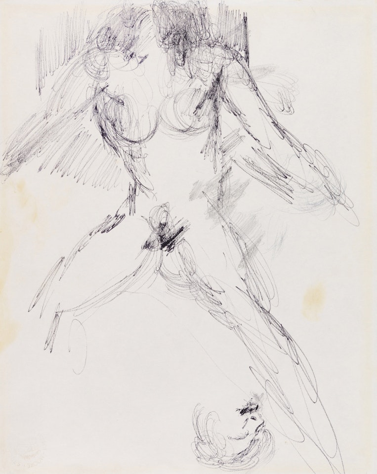Nu féminin, au verso esquisse by Salvador Dali