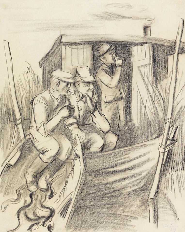 Vor der Aalbude by Max Pechstein