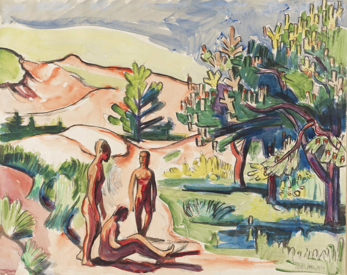 Akte in den Dünen by Max Pechstein