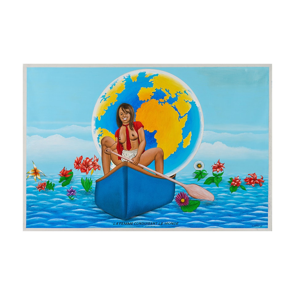 La femme conduisant le monde by Chéri Samba