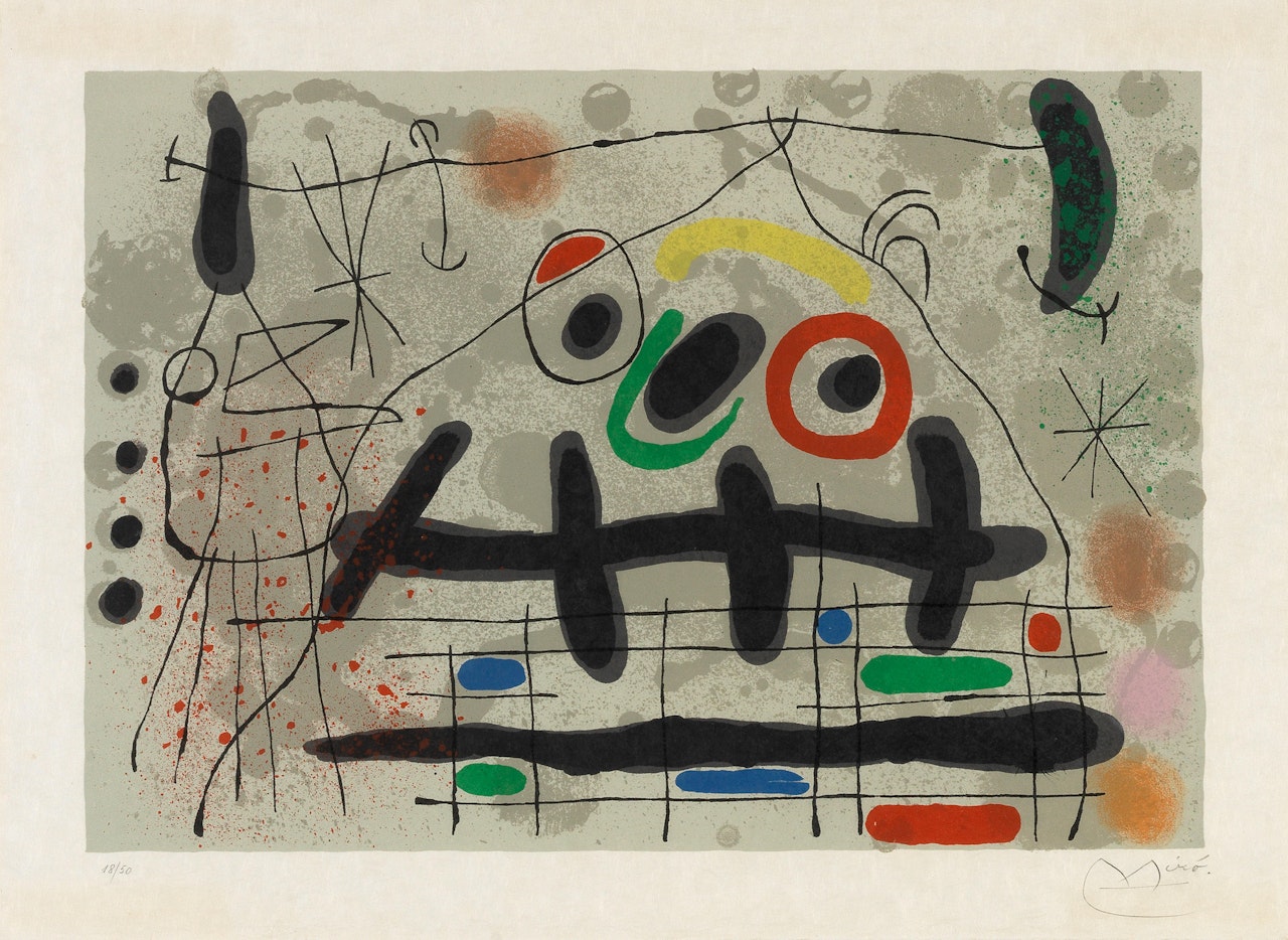 One Plate, from Le Lézard aux Plumes d'Or by Joan Miró