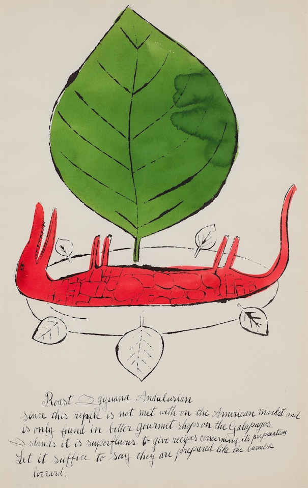 Roast Iguana, from Wild Raspberries by Andy Warhol