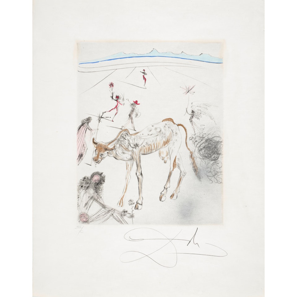 La vache sacrée (The Sacred Cow), from The Hippies by Salvador Dali
