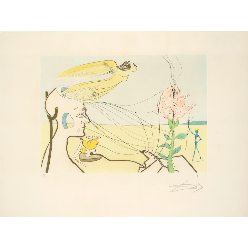 The Dream (The Rose) by Salvador Dali