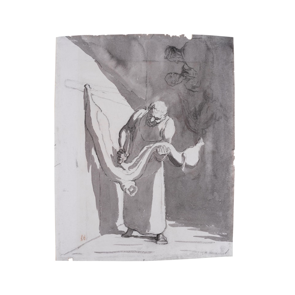 Le boucher by Honoré Daumier