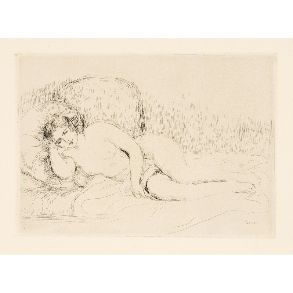 Femme nue couchée (tournée à gauche) (Reclining Female Nude, Turned to the Left) by Pierre-Auguste Renoir