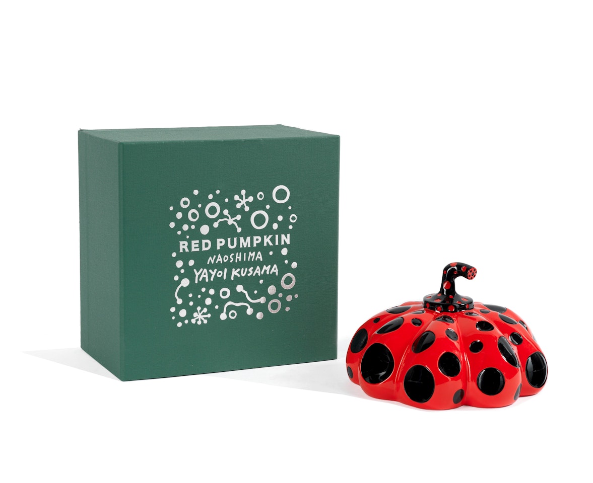 Naoshima Red Pumpkin by Yayoi Kusama