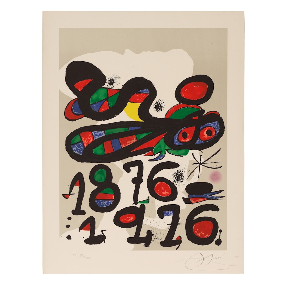 Affiche pour le "Centinari del centre excursionista de Catalunya" by Joan Miró
