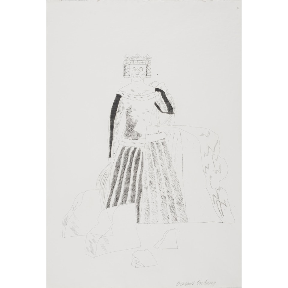 The Rescued Princess, from Illustrations for Six Fairy Tales from the Brothers Grimm by David Hockney