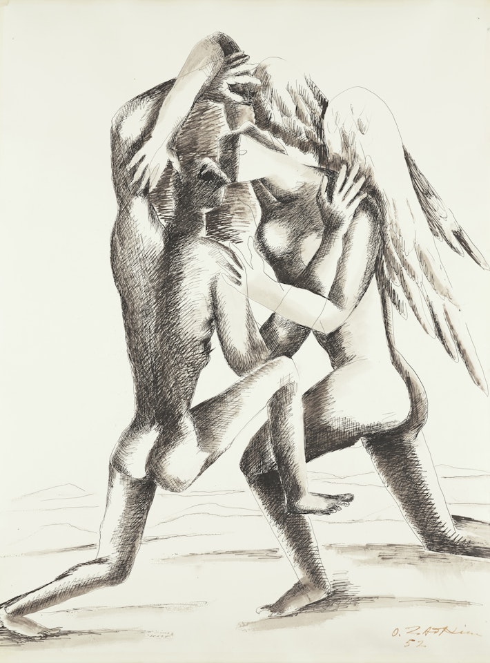 Lutte de Jacob et de l'ange by Ossip Zadkine
