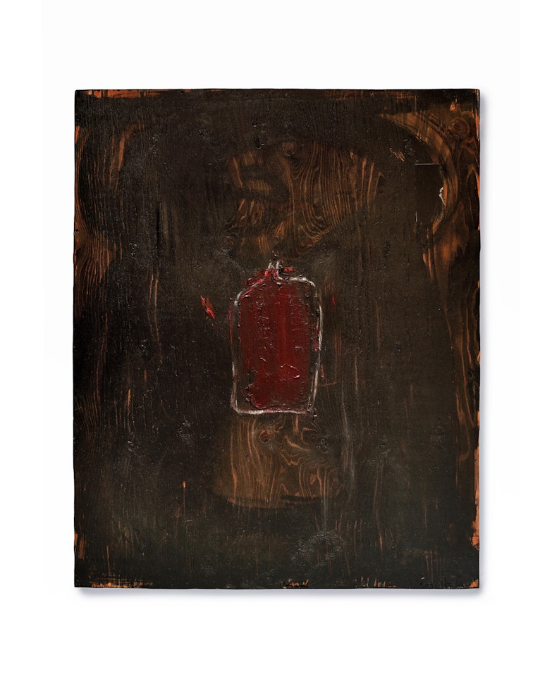 Forma carmi sobre fusta by Antoni Tapies